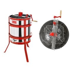 4'lü Paslanmaz Bal süzme Makinası / Krom Kaplama Pervaneli / Korumalı