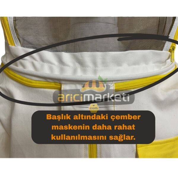 Önden Açılabilen Astronot Tipi Çemberli Arıcı Maskesi