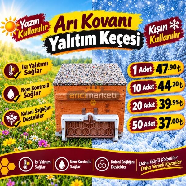 Arı Kovanı Yalıtım Keçesi 42x50 cm - 10 mm