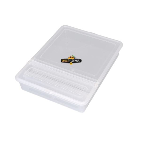 Plastik Kutu Yemlik - 1.5 Litre - Şeffaf