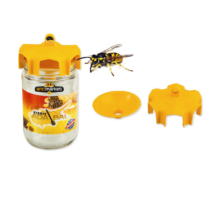 Cam Kavanoza Uyumlu Eşek Arı Kapanı - Yabani Arı Kapanı