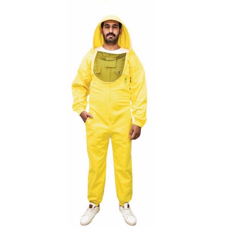 Astronot Tipi Arıcı Tulum Maske - Sarı