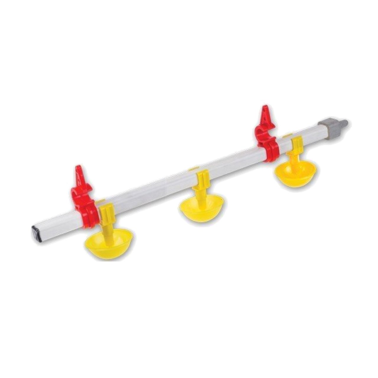 Yaylı Çanaklı Nipel Suluk Takımı - PVC Kare Borulu - 120 cm - 6 adet Çanaklı Set